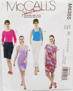McCall’s M6355 Damen Strick Tops & Kleider Muster Größe B5 8–10, 12–14 16 UNGESCHNITTEN - Bild 1 von 2