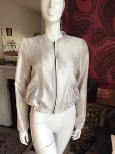 MORE & MORE BOMBERJACKE PERLGRAU MIT TASCHEN FRONTREISSVERSCHLUSS - GR. XS/S EU 34/36 - Bild 1 von 12