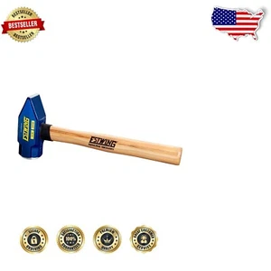 Heavy-Duty 4 lb Blacksmith Hammer, 14" Hickory Handle, Vibration-Reducing Design - Picture 1 of 2