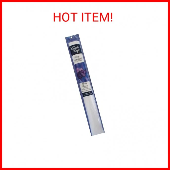 Charles Craft Silver Label Aida 18 Count 15"X18" Soft Tube-White - Image 1 of 1