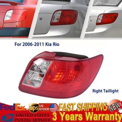 For 2006-11 Kia Rio Halogen Tail Light Rear Brake Lamp w/Bulb Right Passenger RH - Image 1 of 4