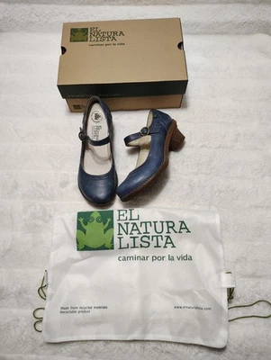 El Naturalista Strap Mary Jane Blue Shoes 746 Size EU 39 Made In Spain - Image 1 of 4