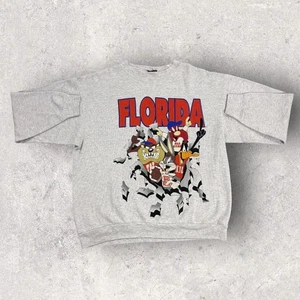 Vintage 90s USA Looney Tunes Florida State varsity graphic sweatshirt - Bild 1 von 3