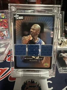 MICHAEL JORDAN 2023 JERSEY FUSION GAME USED TRIPLE SWATCH CHICAGO BULLS /75 - Picture 1 of 2