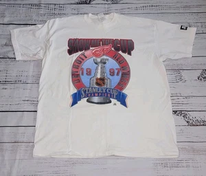 Maglietta Starter Detroit Red Wings XL 1997 Show Me The Cup Stanley Champions NHL - Foto 1 di 10