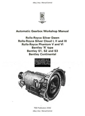 ROLLS ROYCE SILVER DAWN SILVER CLOUD I II III PHANTOM V VI - AUTO GEARBOX MANUAL - Image 1 of 4