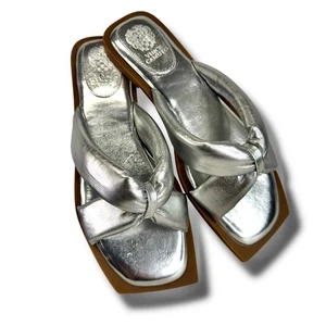 Vince Camuto Amira silberne flache Sandalen Größe 9,5 M - Bild 1 von 10