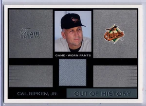 2003 Fleer Flair Greats Baseball Cut of History Cal Ripken Jr. JERSEY ORIOLES - Picture 1 of 1