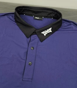 PXG Parsons Extreme Men's Purple & Black Stretch Performance Golf Polo Shirt - Picture 1 of 4