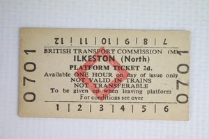 BR British Transport Commission (M) Platform Ticket Ilkeston (North) Station - Picture 1 of 2
