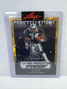 2024 Leaf Metal Bo Jackson Gold Crystal Constellations Pre-Prod Proof 1/1 - Bild 1 von 2