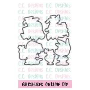 C.C. Designs, Outline stampo metallo/stencil per punzonatura, frullati - Foto 1 di 1