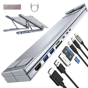 Universal Type-C Laptop Holder With HUB Computer Stand Bracket HDMI SD TF - Afbeelding 1 van 12