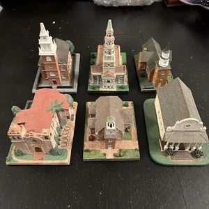 6x Danbury Mint Kirchen Kirche - Schweden Carlos Philips Burton Coeur d’Alene - Bild 1 von 19