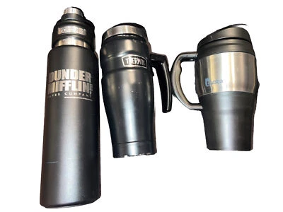 3x Bubba 20oz Tervis Dunder Mifflin 24oz Thermos 16oz Tumbler Bundle Lot Black - Image 1 of 4