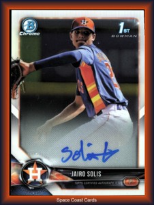 2018 Bowman Chrome Prospect Auto Jairo Solis #BCPA-JS Auto