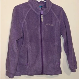 Columbia Fleece Full Zip Jacket Purple Pockets Warm Comfy Girls Size 6 - Picture 1 of 4