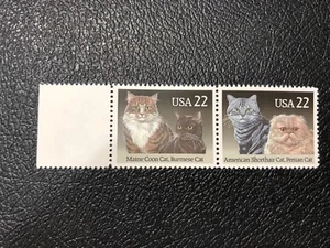 Scotts # 2374-75, Maine Coon & Burmese Cat, American Shorthair & Persian Cat  - Picture 1 of 1