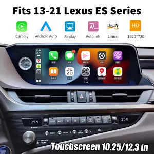 Wireless Carplay Android Auto für 2013-2021 Lexus ES 10,25/12,3 Zoll Touchscreen - Bild 1 von 15