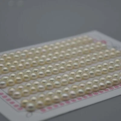 Freshwater Half Drilled Dome Button Pearls - White, Grade AAAA, for Jewellery - Image 1 of 2