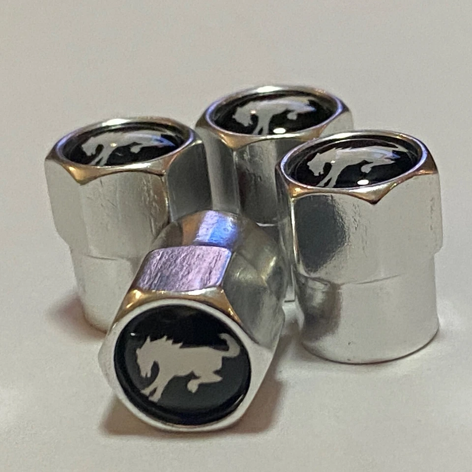 Ford Bronco II Sport valve stem caps fits all wheels includes 4 Chrome Sleeves - Image 1 of 4