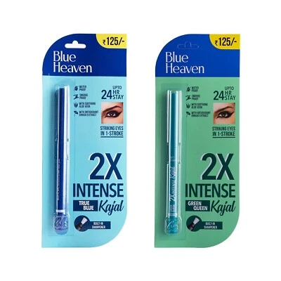 Blue Heaven Combo Of Soft Kajal (Blue & Green) Matte Finish Free Shipping - Image 1 of 4