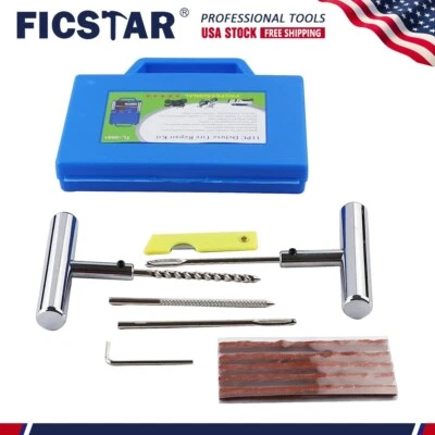 T-Handle Tire Plug, Tire Repair Tool Set to Fix Punctures and Plug Flats /w Case - Image 1 of 4