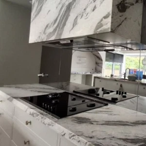 Polished Stainless Steel Cooker Splashback Mirror Kitchen Hob Splash Back Plate - Picture 1 of 1