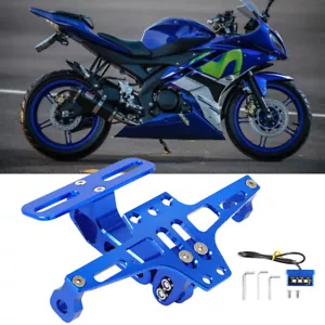 Motorcycle License Plate Holder Bracket for Yamaha YZF R15 YZF-R1 R6 R25 R125 - Foto 1 di 15