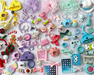 Littlest Pet Shop lps Accessories Random 25PCS Clothes Skirt Bow Necklace Collar