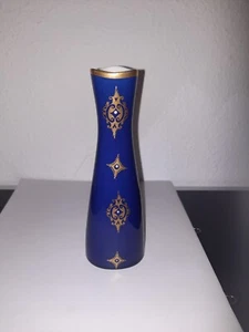 Aelteste Volkstedter Porzellan Vase blau Echt Kobalt DDR handbemalt 16 cm - Bild 1 von 5