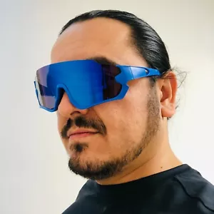 Mens Wrap Around Fashion Sunglasses Fishing Golf Running Sport Glasses Work Out - Picture 1 of 51