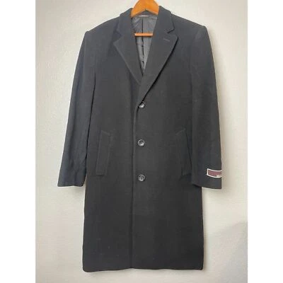 Michael Kors Men's Size 36R Black Wool Blend Button Front Overcoat - Image 1 of 4