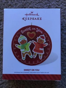 Hallmark Ornament Sweet on You 2014 Gingerbread Cookies on Plate Love NIB - Picture 1 of 1