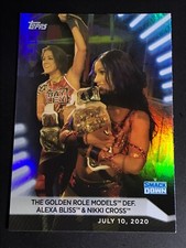 2021 Sasha Banks Bayley Topps WWE Women’s Division #40 Foil Rainbow Holo Card