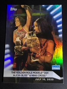 2021 Sasha Banks Bayley Topps WWE Women’s Division #40 Foil Rainbow Holo Card
