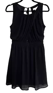 Sans Souci Black Cutout Dress SZ Medium Sleeveless Open Back Grecian Style SEXY - Picture 1 of 6