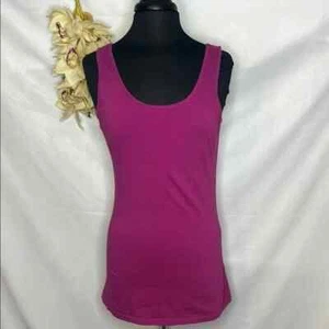 Women's Pink Sleeveless Magenta Long Tank Top Size Large EUC - Picture 1 of 2