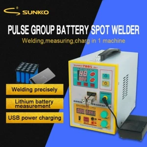 Sunkko 788s Punktschweißgerät USB Aufladen für 18650 0,05-0,25 mm Streifen - Bild 1 von 6