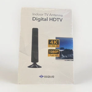 Wave Max Indoor TV Antenna 4K Ultra HD Signal Booster No Subscriptions 1080p NEW - Picture 1 of 2