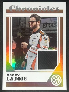 COREY LAJOIE 2023 Panini Chronicles Luminance Racing Race Reliquia Materiale Indossato - Foto 1 di 2