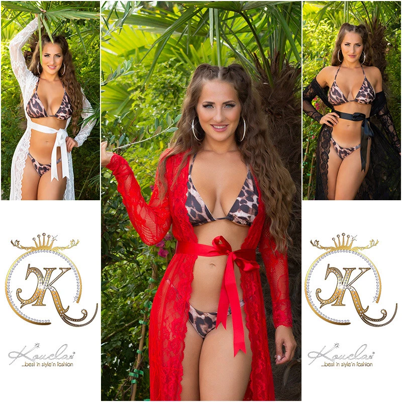 Koucla Cardigan Kimono Cover-Up Strand Bademode Beachwear Spitze Milax-Fashion - Bild 1 von 1