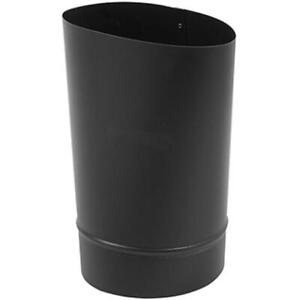 7 x 6 in. 24 Gauge Oval To Round Stove Pipe Reducer  Black