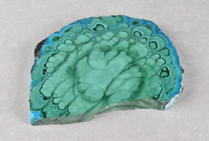 Malachite with Chrysocolla Stalactite Slice from Congo 8.4 cm # 21411 - Picture 1 of 9