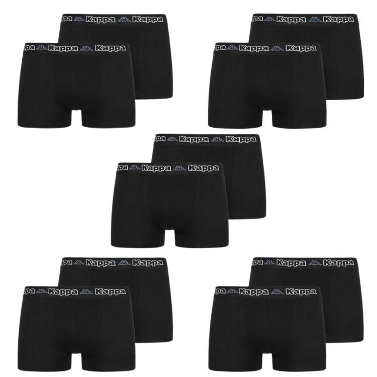 Kappa Boxershorts Herren Schwarz 10er Pack - Bild 1 von 1