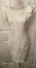 Ted Baker Ladies Ivory Ruffle Cap Sleeve Occassion Dress Size 4