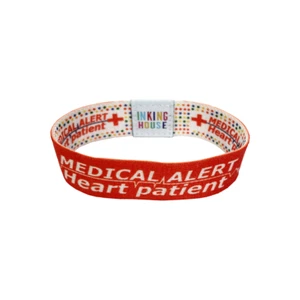 Medical alert Heart patient elastic Wrist band wristband - Picture 1 of 4