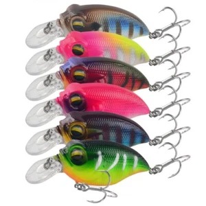 6PCS Saltwater Fishing Lures Swimbait Minnow Crankbait Hard Jig Hook Bass Trout - Picture 1 of 7