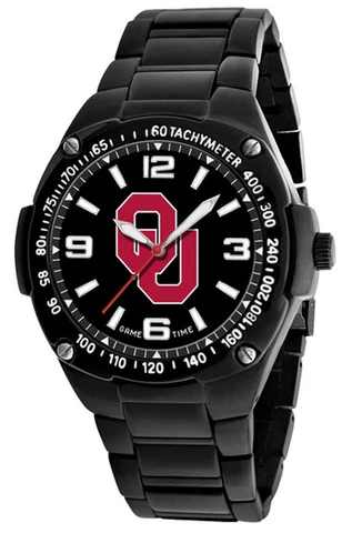 Oklahoma Sooners Mens Watch Game Time Team Logo Black Gladiator NEW Cover