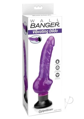  Wall Bangers Vibrating Dildo 9in - Purple  - Image 1 of 2
